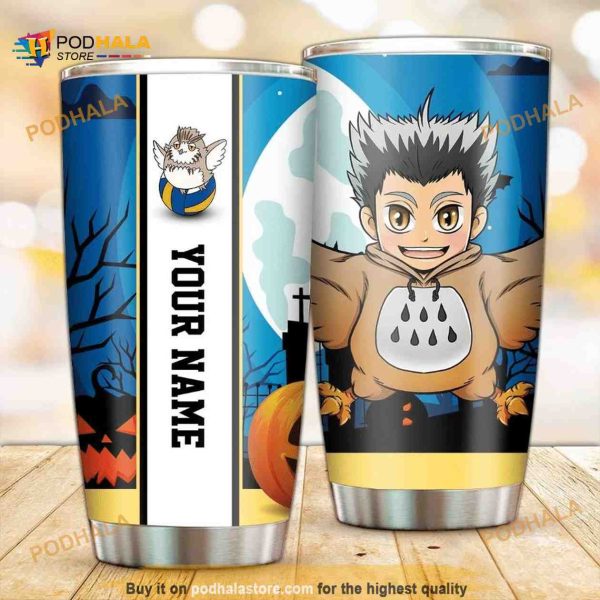 Personalized Ace Owl Kotaro Bokuto Gift Travel Custom Coffee Tumbler