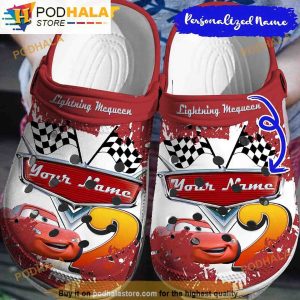 Personalized Adult Lightning Mcqueen 3D Funny Crocs