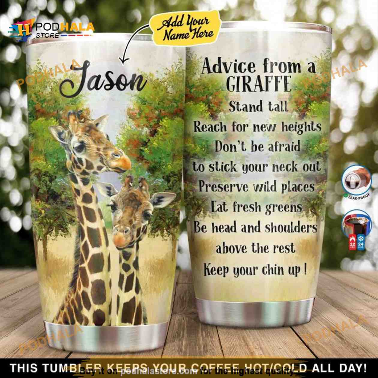 Giraffe Glitter Tumbler  Glitter tumbler cups, Tumbler cups diy