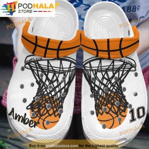 Personalized And Number Basketball 3D Funny Crocs