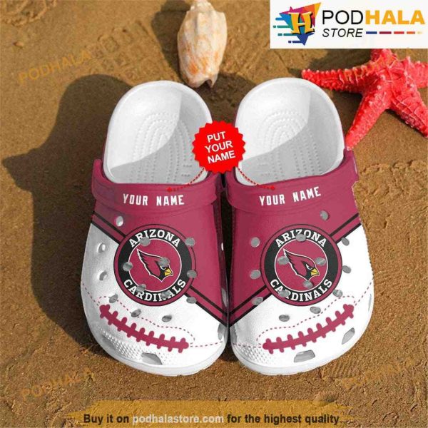 Personalized Arizona Cardinals 3D Funny Crocs Crocband Shoes