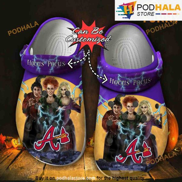 Personalized Atlanta Braves Hocus Pocus 3D Funny Crocs