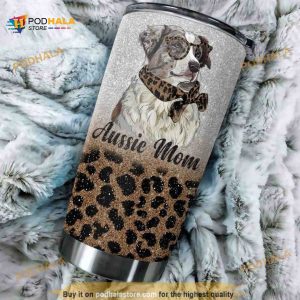 Personalized Aussie Mom Gift Travel Custom Coffee Tumbler