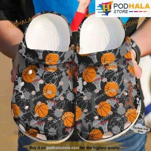 Personalized Best Basketball 3D Funny Crocs Black