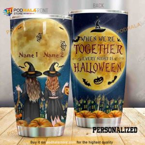 Personalized Best Friend Witches Bestie Halloween Custom Coffee Tumbler