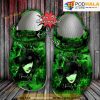 Personalized Best Witch Green Smoke 3D Funny Halloween Crocs