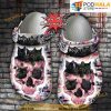 Personalized Black Cat Pink Skull 3D Funny Halloween Crocs