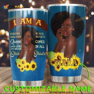 Personalized Black Girl Gift Travel Custom Coffee Tumbler