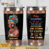 Personalized Black Woman Whispered The Storm Custom Coffee Tumbler