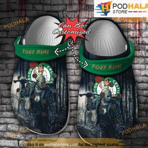 Personalized Boston Celtics 3D Funny Crocs Jason Voorhees Halloween
