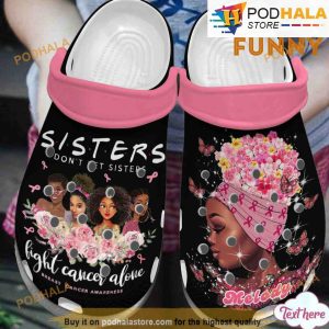 Personalized Breast Cancer 3D Funny Crocs Clogs Crocband Shoes