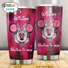 Personalized Breast Cancer Minne Mouse Believer In Hope Custom Coffee Tumbler