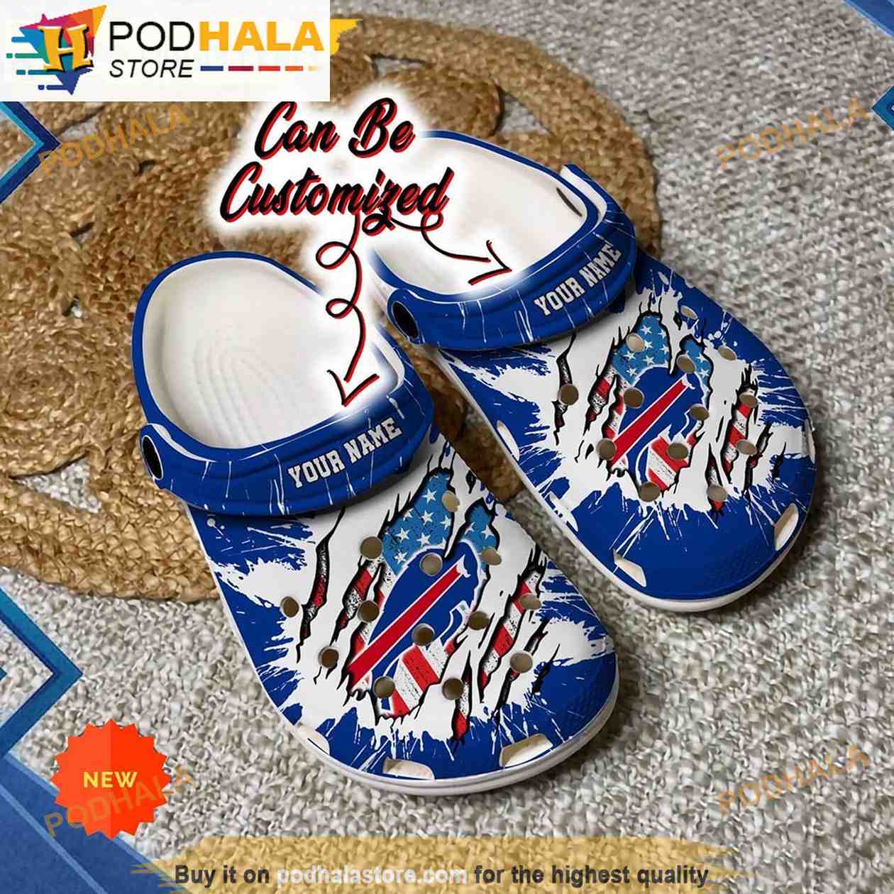 Personalized Buffalo Bills 3D Funny Crocs Clogs - Bring Your Ideas,  Thoughts And Imaginations Into Reality Today