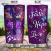 Personalized Butterfly Faith Hope Love Custom Coffee Tumbler