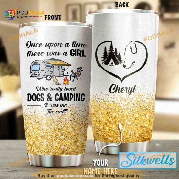 Personalized Camping And Dog Gift Travel Custom Coffee Tumbler