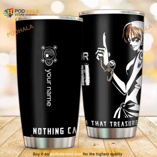 Personalized Cat Burglar Nami One Piece Anime Custom Coffee Tumbler