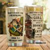 Personalized Cat Reading Gift Travel Custom Coffee Tumbler