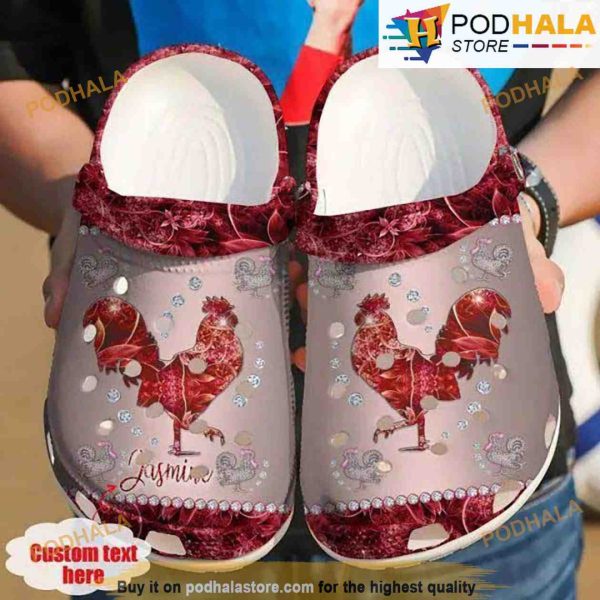 Personalized Chicken Glowing 3D Funny Crocs