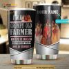 Personalized Chicken Iam Grumpy Old Farmer Custom Coffee Tumbler