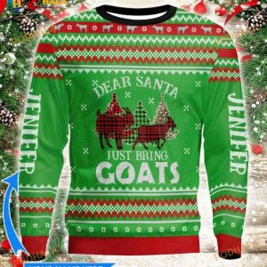 Personalized Christmas A Couple Of Goats All Over Printed Funny Ugly Sweater