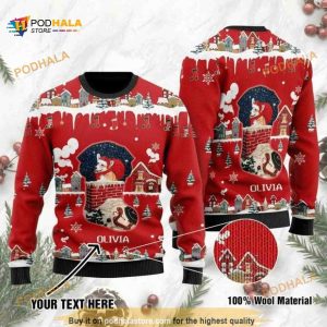 Personalized Christmas Corgi Give Christmas Present Customized Funny Ugly Sweater