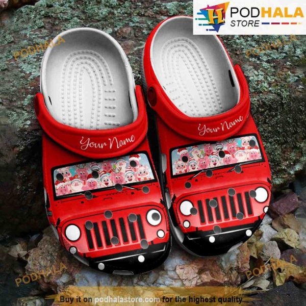 Personalized Christmas Pigs Ride Jeep 3D Funny Crocs