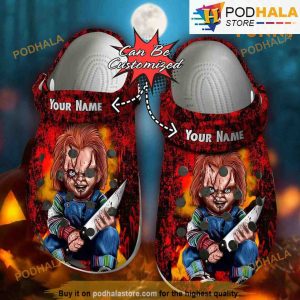 Personalized Chucky Wanna Play 3D Funny Halloween Crocs