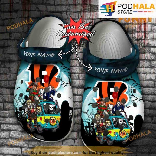 Personalized Cincinnati Bengals 3D Funny Halloween Crocs
