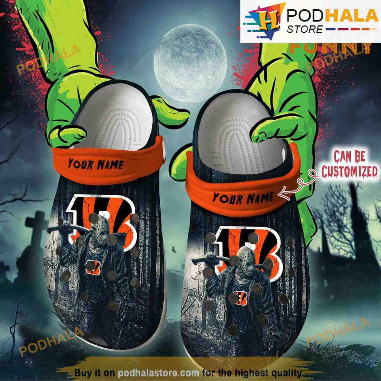 Personalized Cincinnati Bengals Halloween Crocs, Friday The 13th - Bring  Your Ideas, Thoughts And Imaginations Into Reality Today