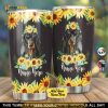 Personalized Dachshunds Sunflower Gift Travel Custom Coffee Tumbler