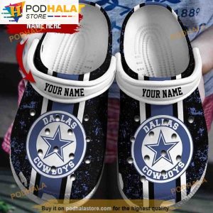Personalized Dallas Cowboys Team 3D Funny Crocs