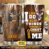 Personalized Deer Hunting Can Do All Things Through Christ Custom Coffee Tumbler
