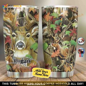 Personalized Deer Hunting Gift Custom Coffee Tumbler