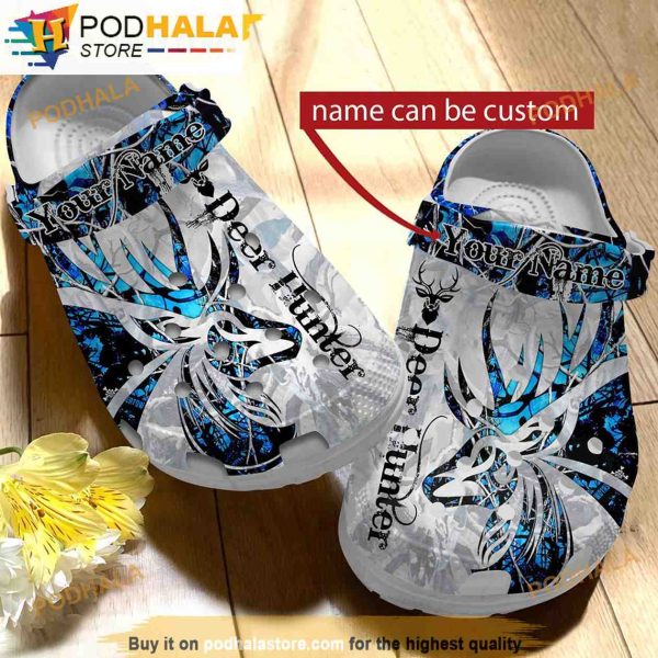 Personalized Deer Hunting Gifts 3D Funny Crocs Slippers