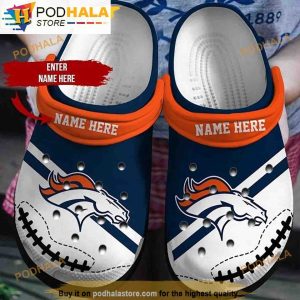 Personalized Denver Broncos Funny 3D Funny Crocs