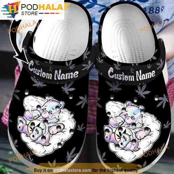 Personalized Don’t Care Bear Weed 3D Funny Crocs Clog Shoes