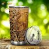 Personalized Dragon Leather Pattern Print Custom Coffee Tumbler