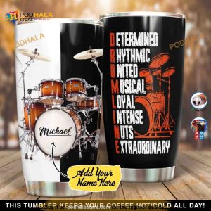 Personalized Drum Line Classical Drum Set Custom Coffee Tumbler