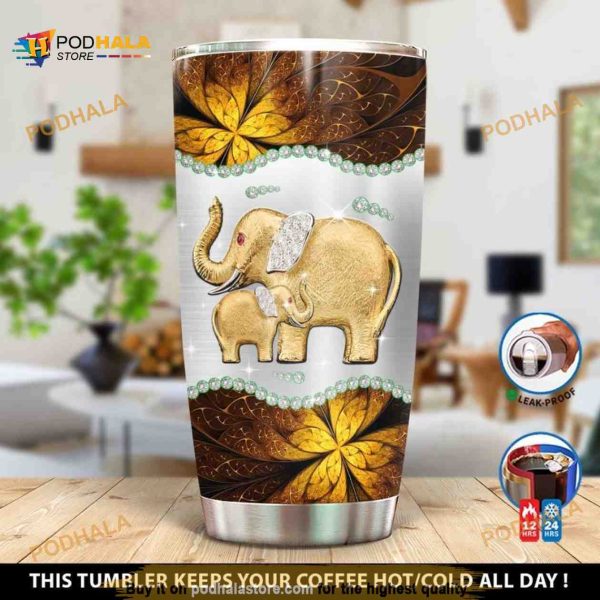 Personalized Elephant Golden Gift For You Custom Coffee Tumbler