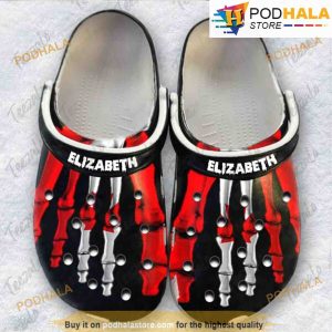 Personalized Foot Bones 3D Funny Halloween Crocs
