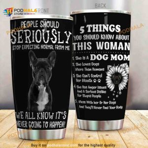 Personalized French Bulldog Mom Gift Travel Custom Coffee Tumbler