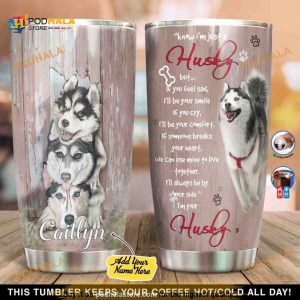 Personalized Funny Husky Gift Travel Custom Coffee Tumbler