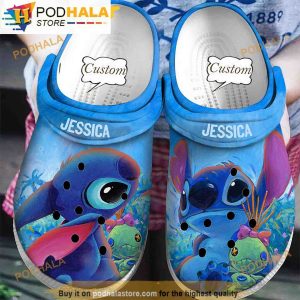 Personalized Funny Straw Doll Stitch 3D Funny Crocs