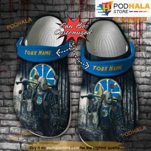 Personalized Golden State Warriors 3D Funny Crocs Halloween, Jason Voorhees Clog Shoes