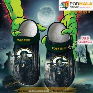 Personalized Green Bay Packers 3D Funny Crocs Halloween, Friday The 13th Clog Shoes