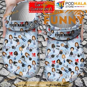 Personalized Grey’s Atonamy Seamless Pattern 3D Funny Crocs Classic Clog