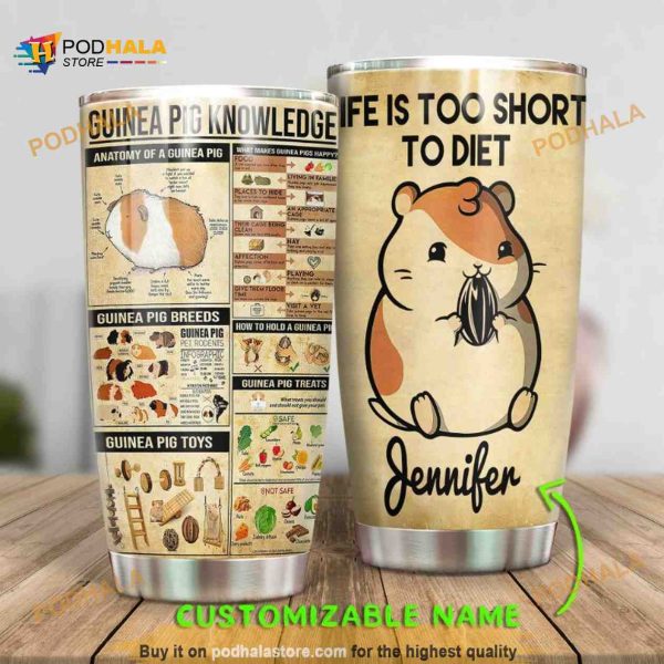 Personalized Guinea Pig Knowledge Gift Travel Custom Coffee Tumbler