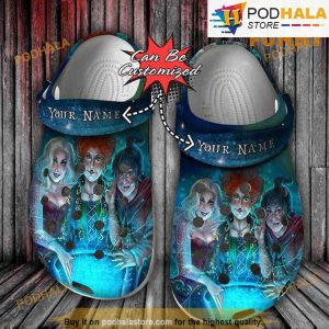 Personalized Hocus Pocus Blue 3D Funny Halloween Crocs
