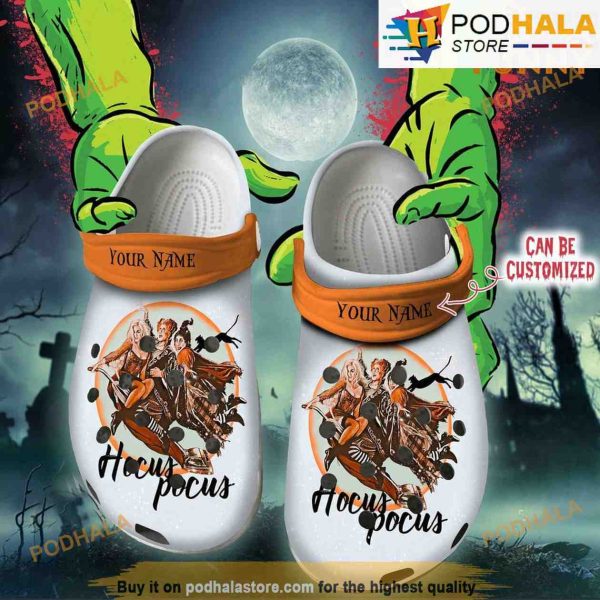 Personalized Hocus Pocus Clogs Shoes, Halloween 3D Funny Crocs