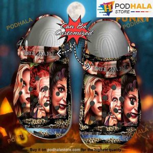 Personalized Hocus Pocus Leopard 3D Funny Halloween Crocs